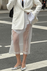 Sexy See-Through Zipper High Waist Type A Bottoms